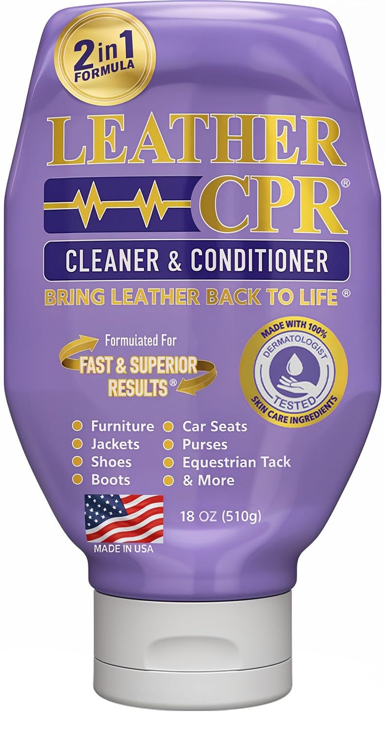 Leather CPR Cleaner & Conditioner 18oz - Cleans, Conditions, Restores & Protects Leather Furniture, Handbags, Car Seats, Interior, Jackets, Boots, Purses, Shoes, Couch, Saddles, Tack & More - Image 1