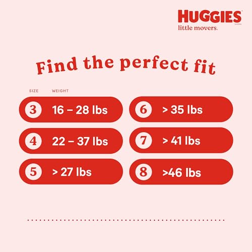 Huggies Size 4 Diapers, Little Movers Baby Diapers, Size 4 (22-37 lbs), 120 Count, Packaging May Vary - Image 2