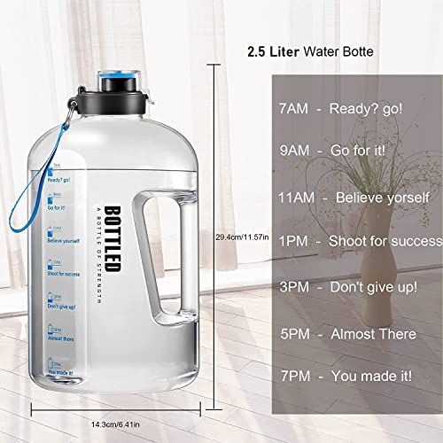 Grofilo Plastic Wide Mouth Water Bottle: Your Ultimate Companion For Gym, Fitness, And Athletic Adventures! (2500Mllight Blue) - Image 2