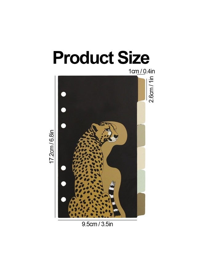 A6 6-Tabs Colorful Leopard Coated Paper Binder Divider Index Right Vertical Divider Set, 6 Holes Page Index Divider For 6-Rings Loose Leaf Planner Journal, Singer Fans Inspired Gift (Leopard, A6) - pzsku/Z3E4478E12E47686DBA83Z/45/_/1731922186/754156aa-0a9a-420e-ac81-b5ee45da00a7