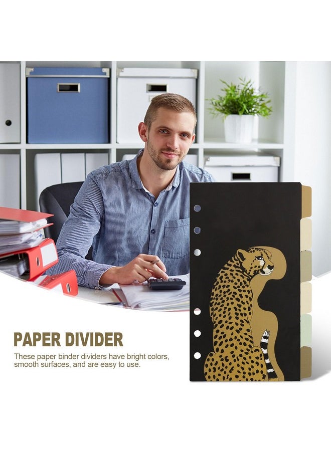 A6 6-Tabs Colorful Leopard Coated Paper Binder Divider Index Right Vertical Divider Set, 6 Holes Page Index Divider For 6-Rings Loose Leaf Planner Journal, Singer Fans Inspired Gift (Leopard, A6) - pzsku/Z3E4478E12E47686DBA83Z/45/_/1731922194/33b850ac-0711-4f36-8be9-92ecc25eb6c2