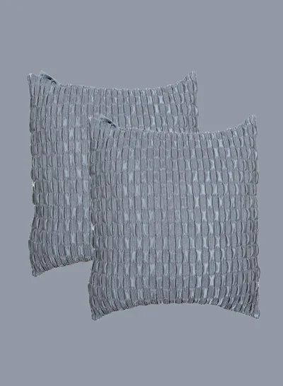 Donetella Cushion Cover,45X45 Cm (18X18 inch) 2-Pcs Decorative Throw Pillowcases Without Filler With Beautiful Abstract Art For Sofa Bed Living Room And Couch, Regent Grey