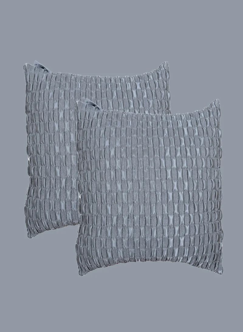 Donetella Cushion Cover,45X45 Cm (18X18 inch) 2-Pcs Decorative Throw Pillowcases Without Filler With Beautiful Abstract Art For Sofa Bed Living Room And Couch, Regent Grey