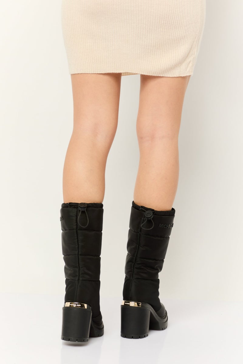 Michael Kors Women Medium Holt Quilted Mid Calf Boot, Black  - Image 3