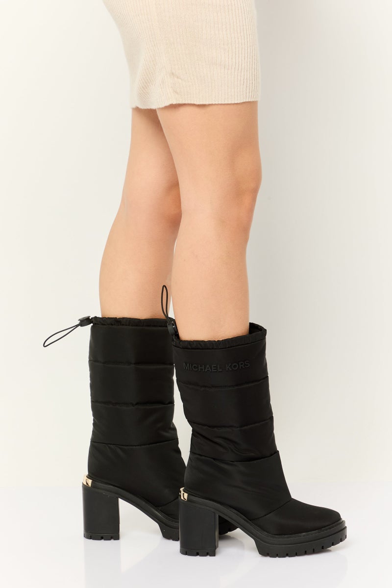 Michael Kors Women Medium Holt Quilted Mid Calf Boot, Black  - Image 2