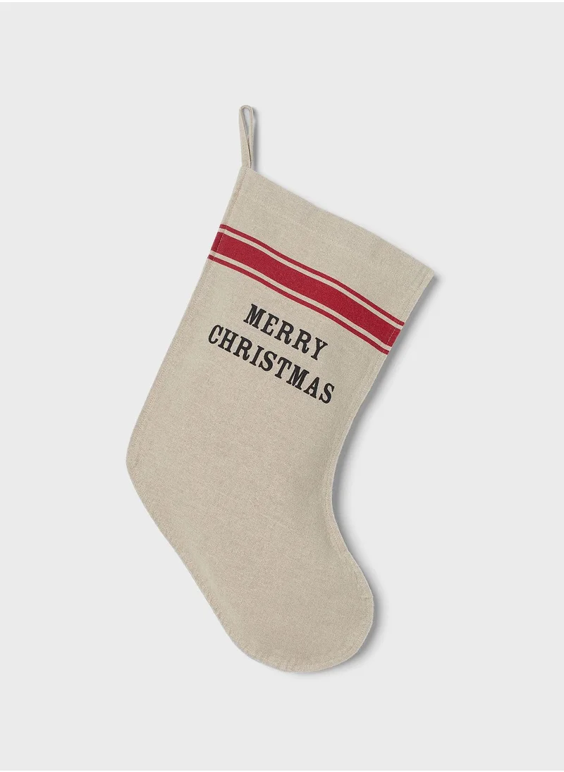 اتش اند ام Linen-Blend Christmas Stocking