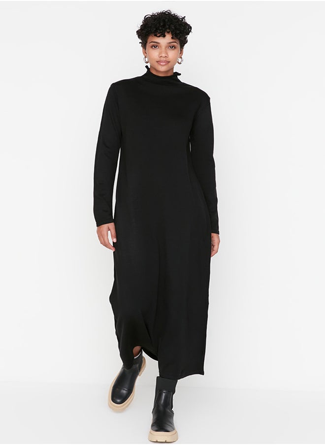 trendyol Black Turtleneck Knitwear Dress TCTAW23EB00001  - Image 1