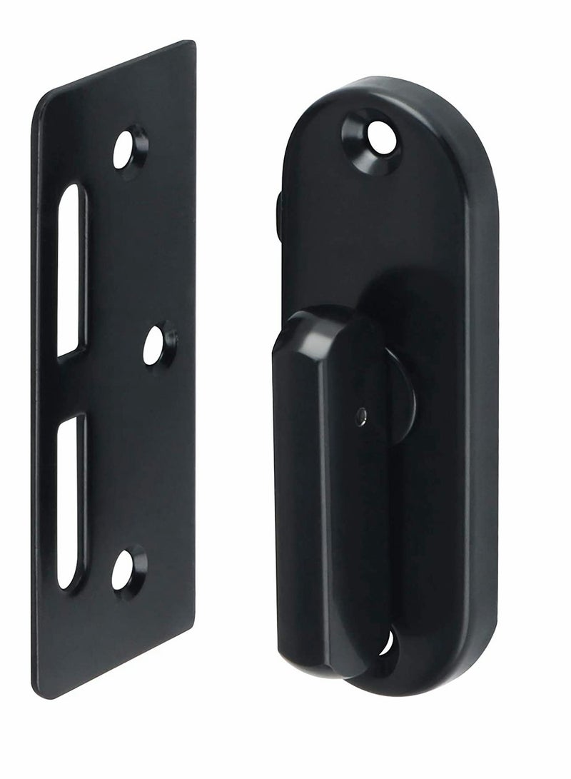 KASTWAVE Stainless Steel Lock, Catch Gate Latches, Heavy Duty Bolt Latch Buckles, for Kitchen Bathroom Moving Sliding Door Windows Bran Doors, Black Finish  - Image 4