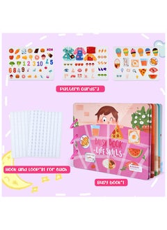 Mr. Penda Montessori Toys Busy Book for Toddlers, Preschool Educational Toys, Kids Autism Sensory Toys Travel Toys (Life Skills Theme)  - Image 3