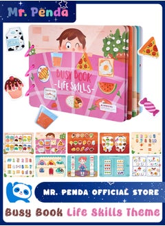 Mr. Penda Montessori Toys Busy Book for Toddlers, Preschool Educational Toys, Kids Autism Sensory Toys Travel Toys (Life Skills Theme)  - Image 1