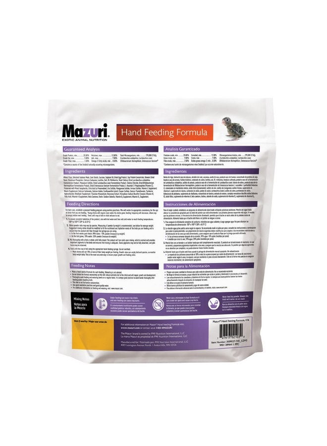 Mazuri | Hand Feeding Formula for Baby Birds | 4 Pound (4 LB) Bag - Image 2