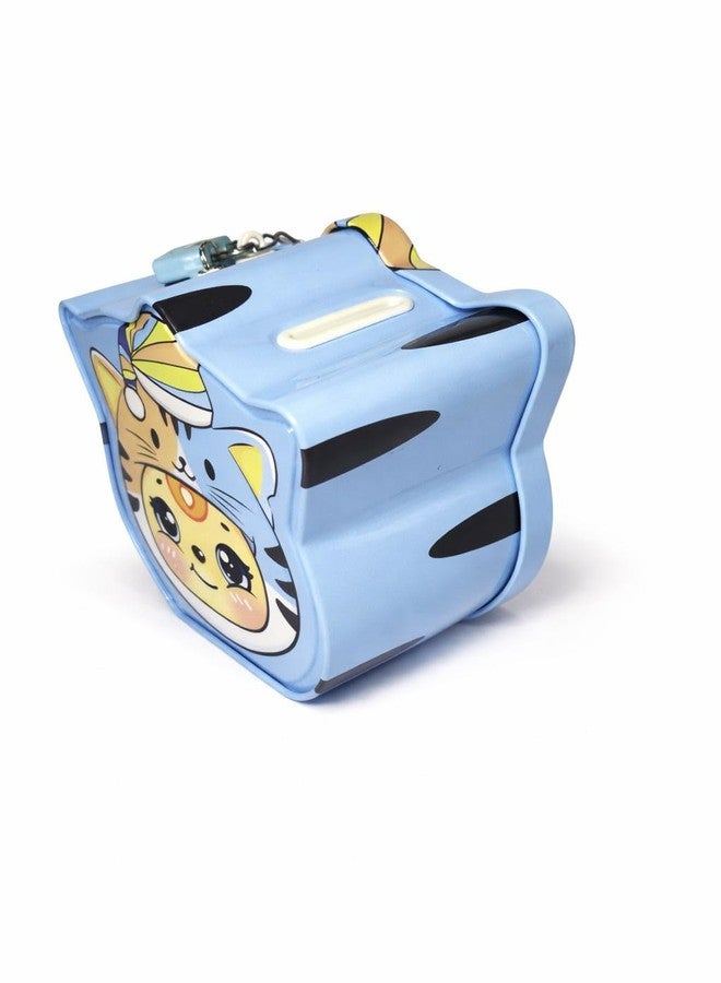 Sajani Cute Cartoon Creative Portable Piggy Bank, Money Saving Box with Combination Lock, Mini Coin Bank Gifts for Boys and Girls, Best Return Gifts for Kids (Pack of 1) (Tiger - Blue) - Image 5