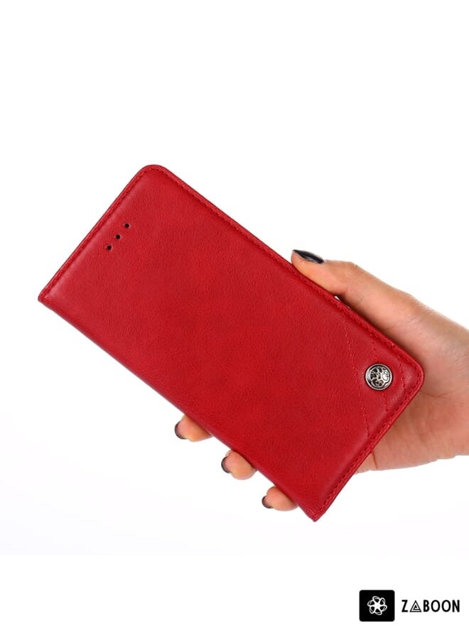 Zaboon - Protective Case For Motorola Moto G4 Plus Non-Magnetic Retro Texture Horizontal Flip Leather Case with Holder & Card Slots & Wallet - Image 1