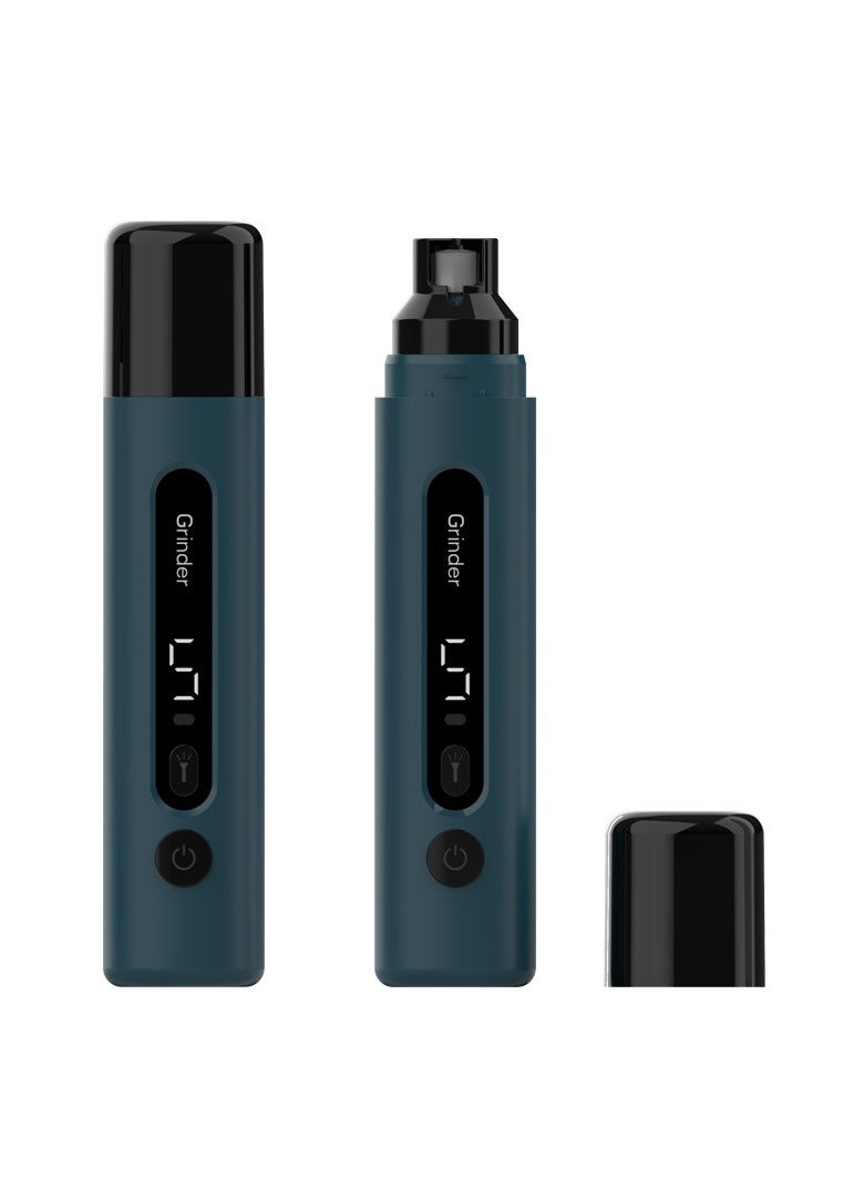 عام مطحنة أظافر الحيوانات الأليفة الكهربائية مع ماكينة طحن مقلمة أظافر مع سرعة خفيفة قابلة للتعديل وقوة عالية للكلاب الكبيرة وقابلة لإعادة الشحن. - Image 1