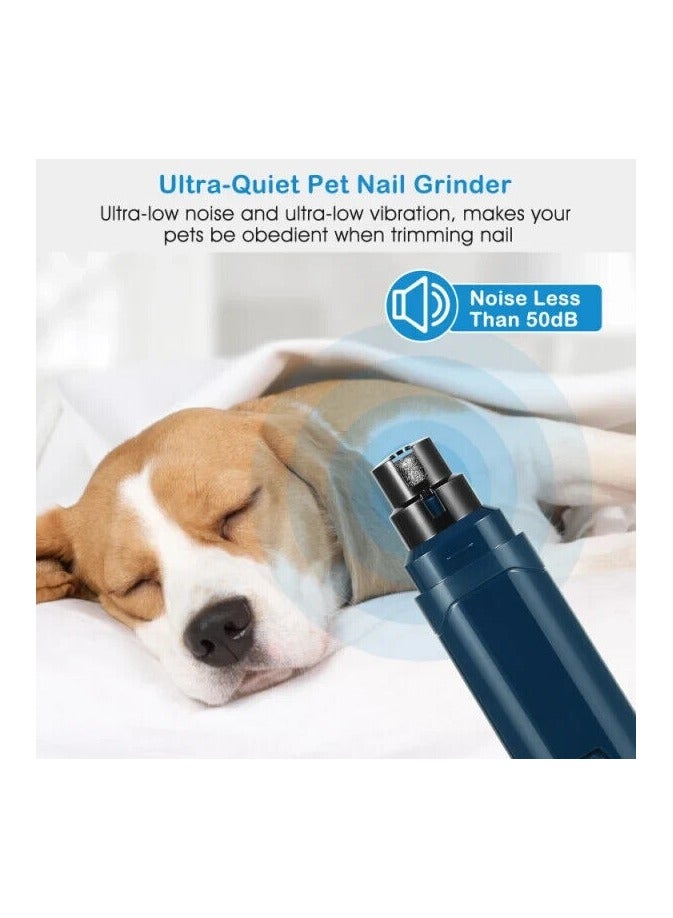 عام مطحنة أظافر الحيوانات الأليفة الكهربائية مع ماكينة طحن مقلمة أظافر مع سرعة خفيفة قابلة للتعديل وقوة عالية للكلاب الكبيرة وقابلة لإعادة الشحن. - Image 3