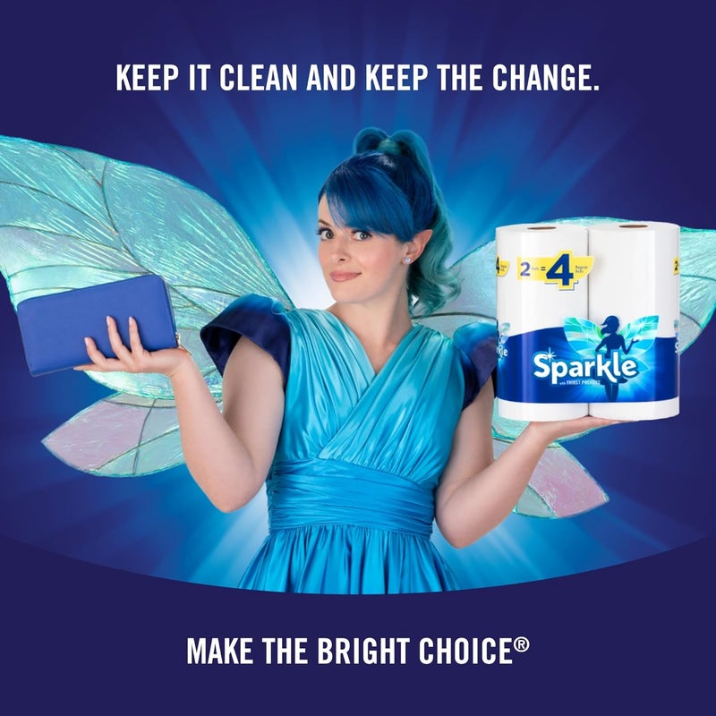 Sparkle Pick-A-Size Paper Towels, 3 Triple Rolls = 9 Regular Rolls, Everyday Value Paper Towel With Full And Half Sheets - Image 2