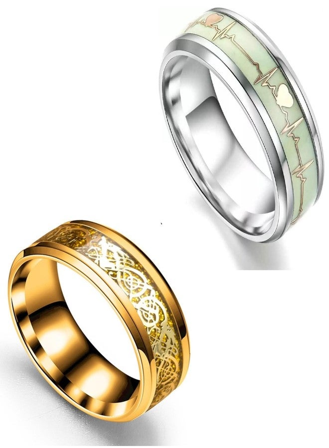 IGA COLLECTION Valentine Stylish Fashionable Latest Combo ECG & Gold Dragon Ring (19) - Image 3