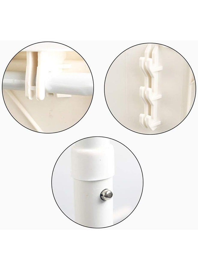 Side Table, End Table, Vintage C-Shaped Couch Table for Sofa Laptop Coffee Snack - Image 5