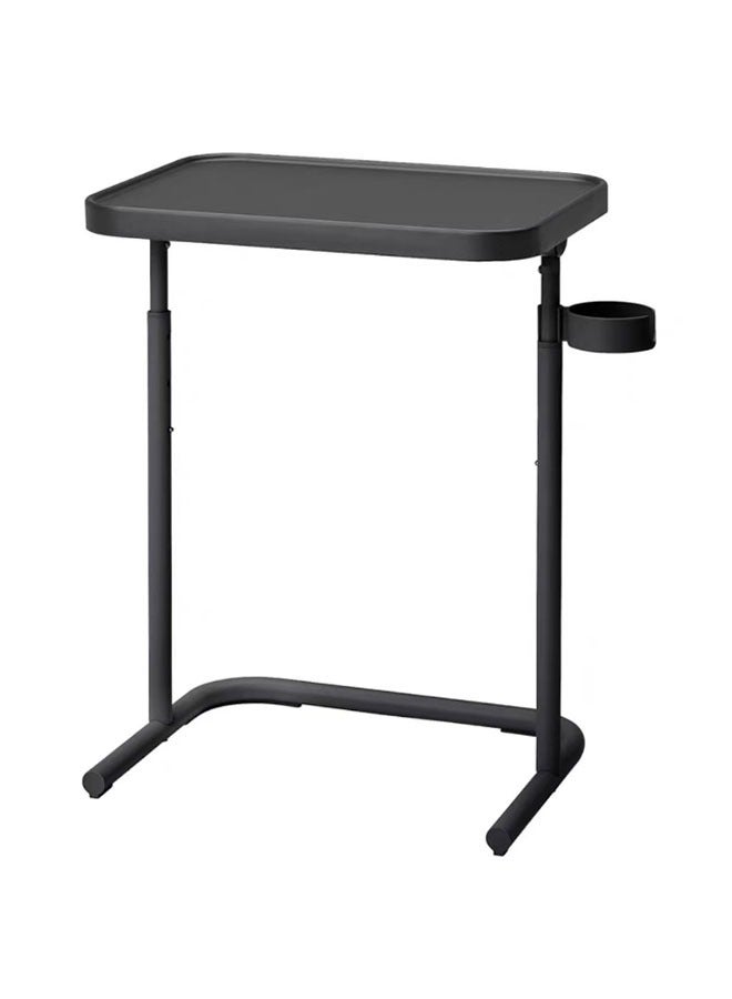 Side Table, End Table, Vintage C-Shaped Couch Table for Sofa Laptop Coffee Snack - Image 3