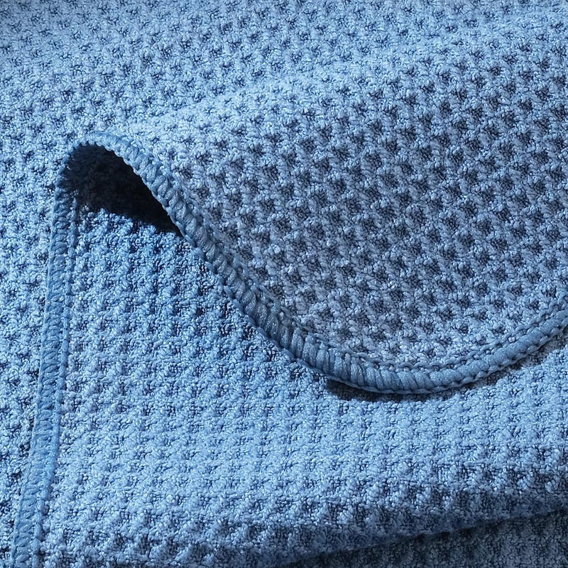 POLYTE Premium Microfiber Kitchen Dish Cloth Waffle Weave 12 Pack (12x12 in, Dark Blue, Gray, Off White) - Image 5