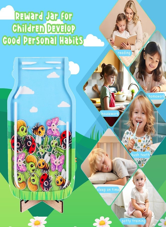 CORNER LACE Insect Theme Reward Jar for Kids, Magnetic Positive Behavior Jar with 25pcs Wooden Cutouts, Management Tools for Parents Student Teacher School Classroom Home - Image 5