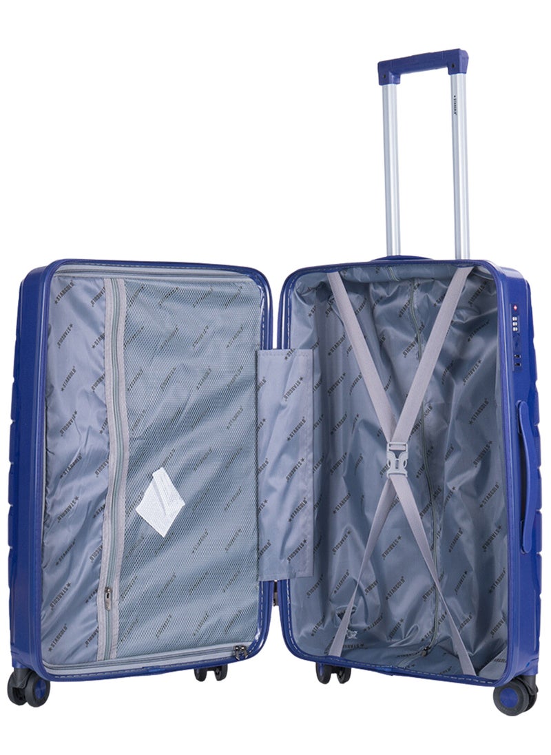 Stargold - Trolley Luggage 3 Pieces Set PP Hard Side Bag 360 Degree Spinner Wheels Trolley Luggage Set with TSA Lock - Image 1