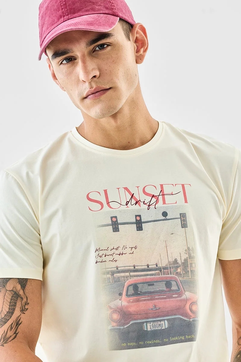 سنيتش تيشيرت مطبوع بقصة عادية