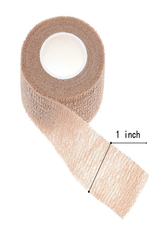 i-CHONY Self Adhesive Elastic Bandage Wrap - Pack of 8 Rolls 1" x 5 Yards Stretch Self-Adherent Cohesive Wrap Bandages First Aid Tape for Athletic, Sports, Wrist, Ankle (Beign Colors) - Image 2