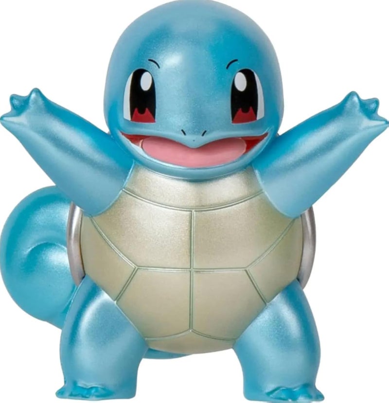 Pokemon Select Metallic Squirtle Action Figure, 3-Inch Size
