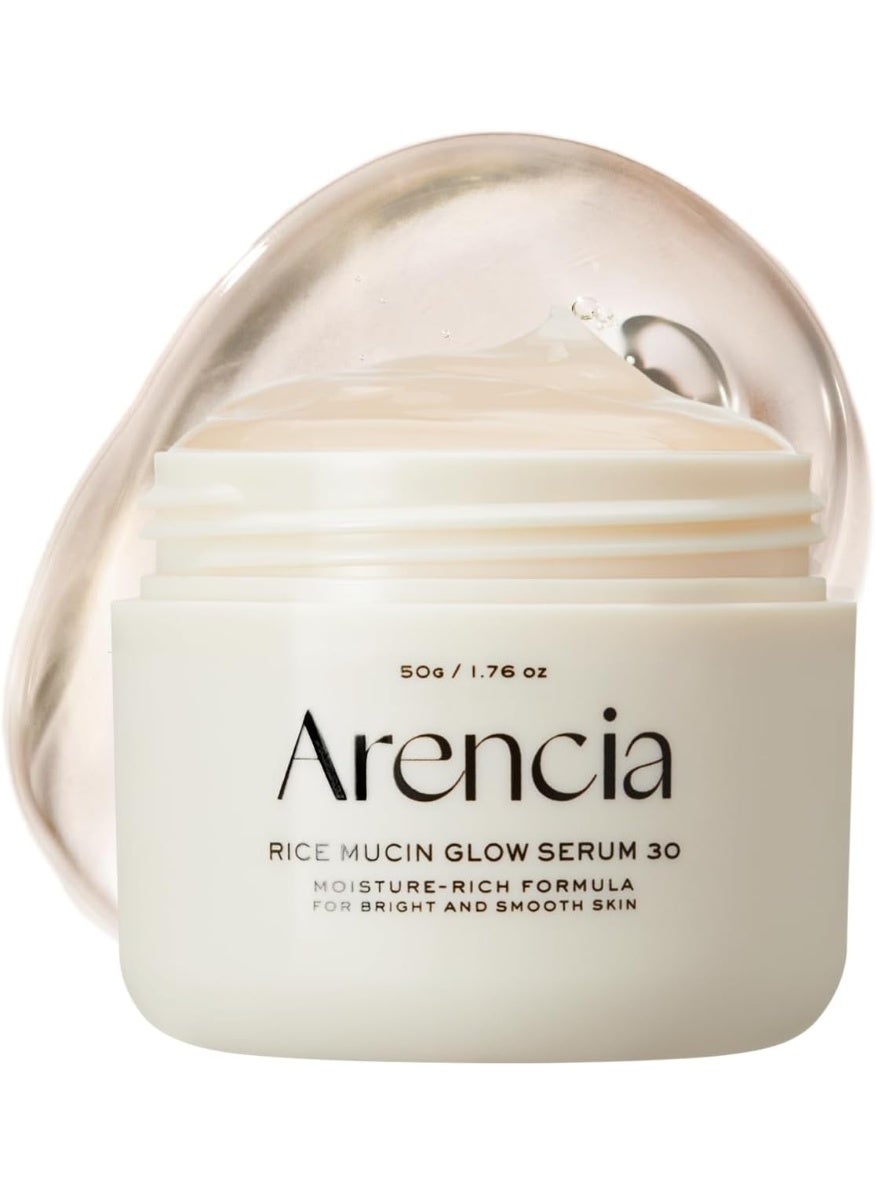 Arencia Rice Mucin Overnight Glow Face Mask Serum Plumps Skin With Hyaluronic Acid 50 ml