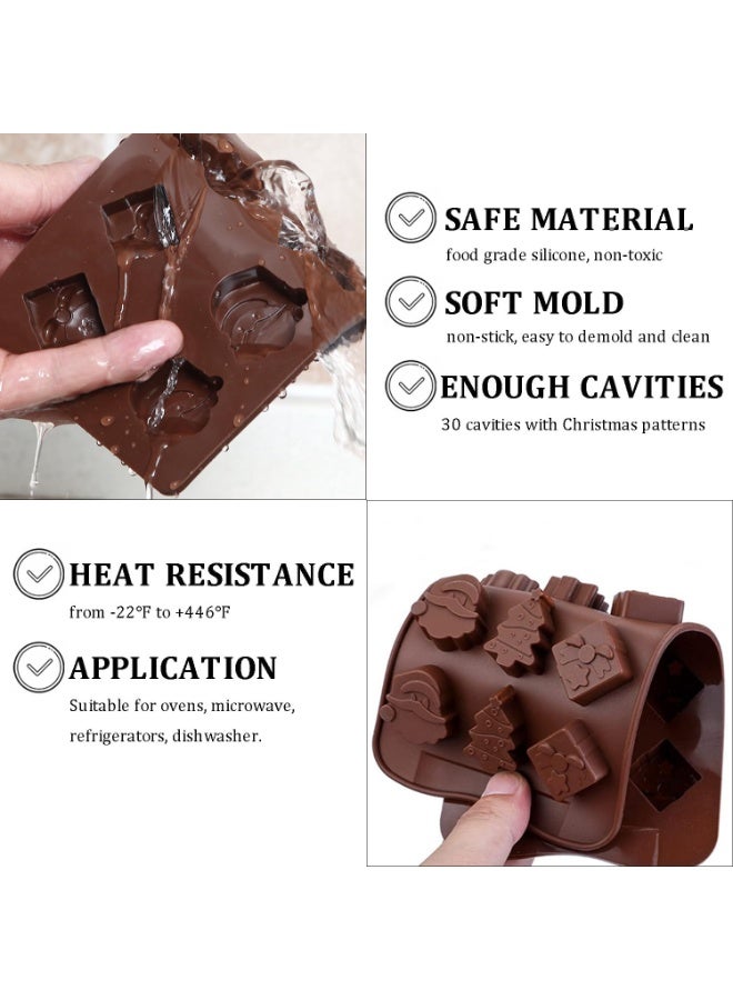 RupeeRise 3-Piece Christmas Cookie Cutter for Gingerbread Men, Silicone Mould, Chocolate Mould and Candle Mould Silicone Set, Trees and Snowmen, Ideal for DIY Baking and Candle Making - Image 2