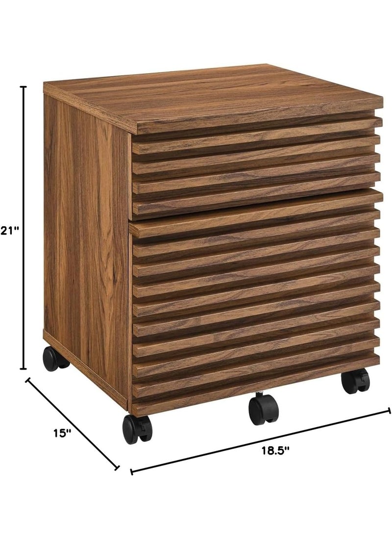 Modway Modway EEI5704WAL Render Wood File Cabinet Walnut  - Image 3