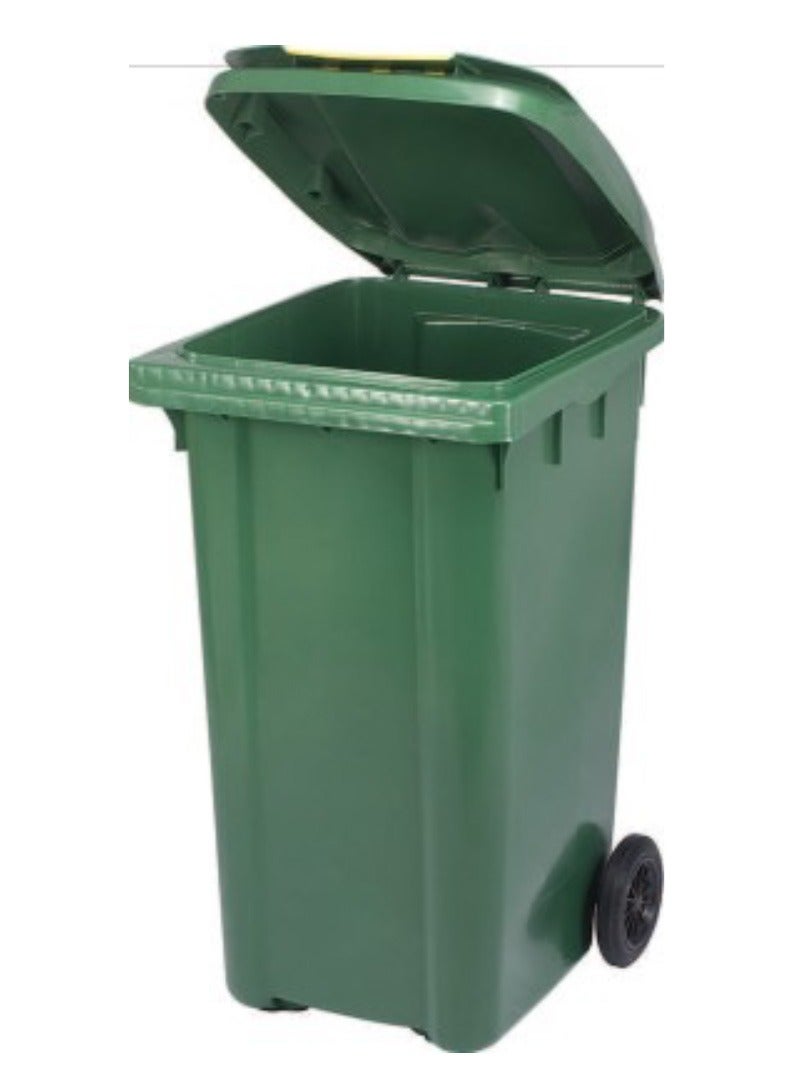 حلول أخلاقية Wheelie Bin with Pedal 240 Litre - Heavy Duty Kitchen Plastic Garbage Bin Dust Bin Outdoor Bucket Trash Can Large Industrial Waste bin Trash bin (OLIVE GREEN) - Image 5