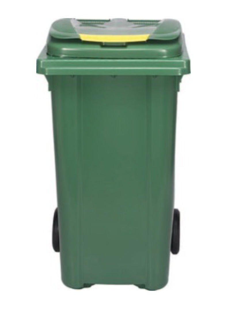 حلول أخلاقية Wheelie Bin with Pedal 240 Litre - Heavy Duty Kitchen Plastic Garbage Bin Dust Bin Outdoor Bucket Trash Can Large Industrial Waste bin Trash bin (OLIVE GREEN) - Image 3