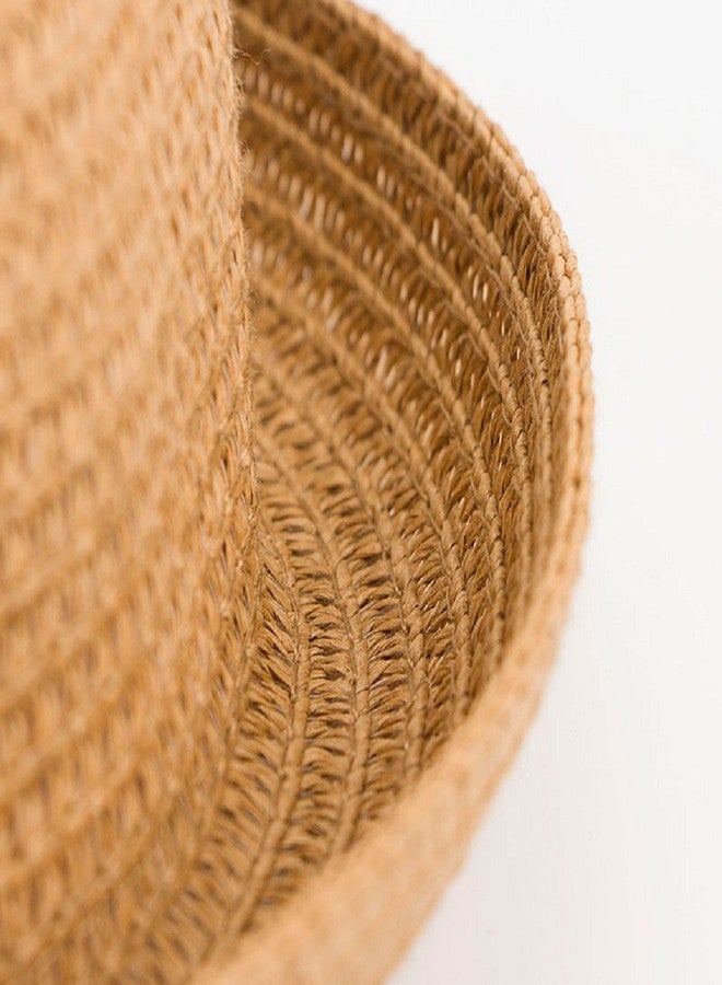 YABINA Straw Baby Ear Floppy Drawstring Chin Strap Sun Hat for Girls Boys Children (Beige) - Image 3