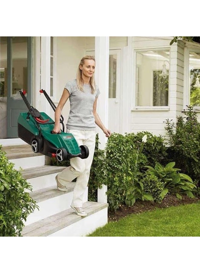 Bosch EasyRotak 32-205 corded lawn mower (1200 W motor power, cutting width: 32 cm, 31 litre collecting basket, suitable for small gardens) - Image 2