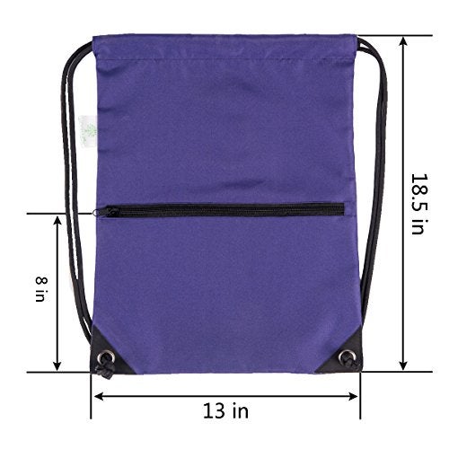 HOLYLUCK Drawstring Backpack Bag Sport Gym Sackpack (purple) - Image 3