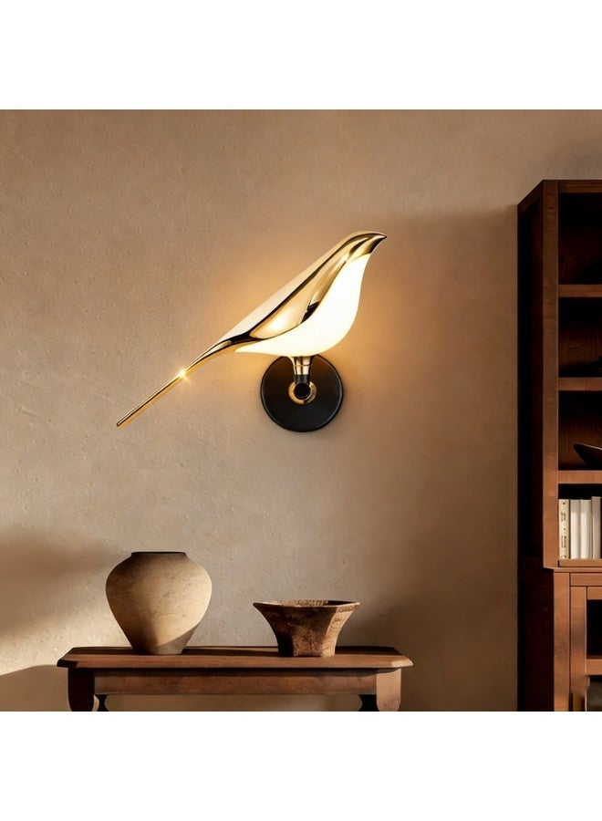 Magpie Wall Lamp - Art Deco Gold Bird Wall Sconce, 3000K Warm LED Light with Rotatable Design, Eye-Caring & Energy-Saving Wall Light for Bedroom Bedside Living Room Corridor Home Decoration - Image 4