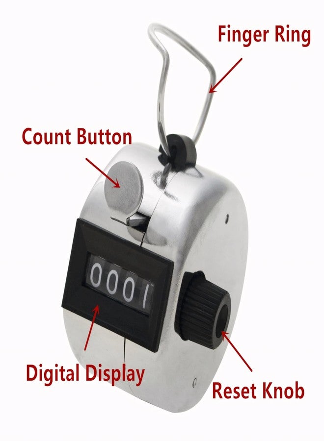 GOGO Hand Tally Counter Handheld 4 Digit Number Lap Counter Manual Mechanical Clicker for Row, People, Golf & Knitting - Image 4