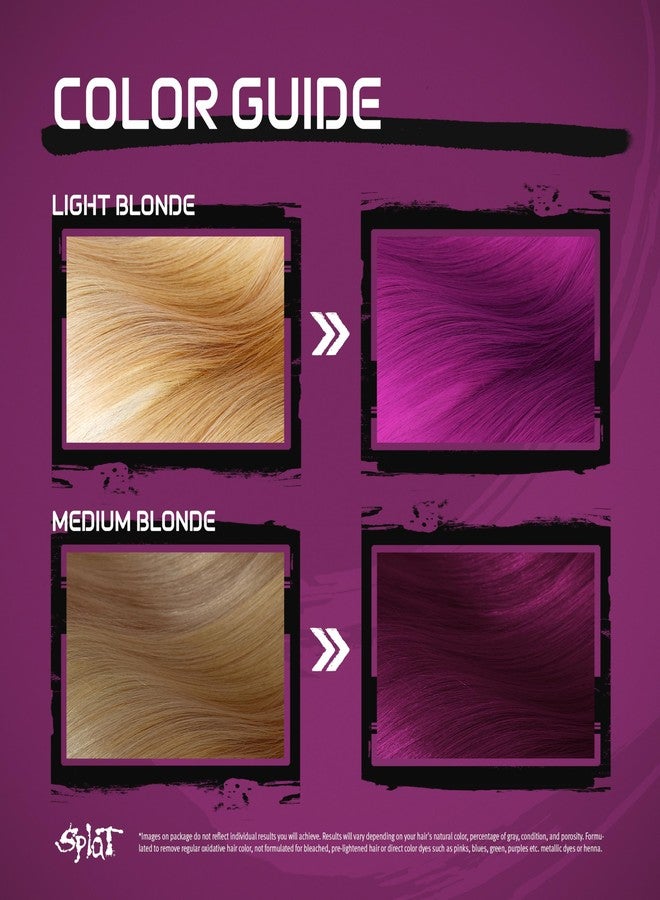Splat Berry Blast Semi Permanent Hair Dye Kit with Bleach, 1 Application, Includes Purple Pink Hair Dye, Oxide & Bleach Powder, Vegan & Cruelty Free Hair Color - Image 4