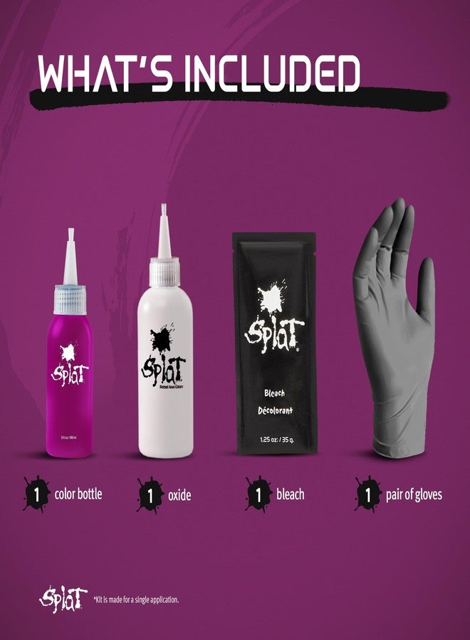 Splat Berry Blast Semi Permanent Hair Dye Kit with Bleach, 1 Application, Includes Purple Pink Hair Dye, Oxide & Bleach Powder, Vegan & Cruelty Free Hair Color - Image 5