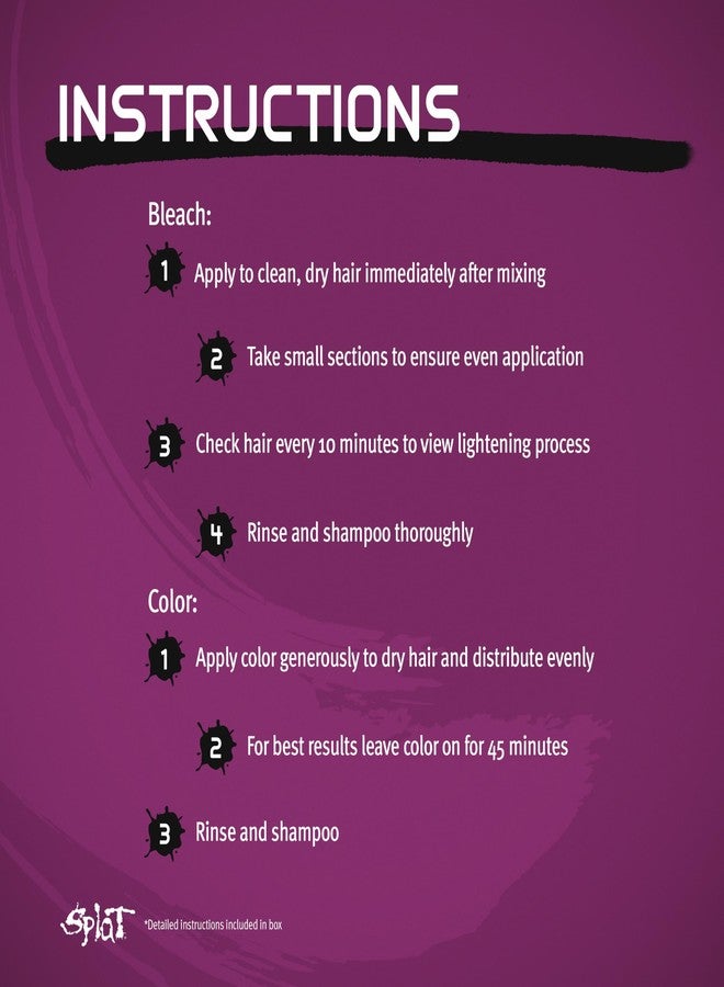 Splat Berry Blast Semi Permanent Hair Dye Kit with Bleach, 1 Application, Includes Purple Pink Hair Dye, Oxide & Bleach Powder, Vegan & Cruelty Free Hair Color - Image 3