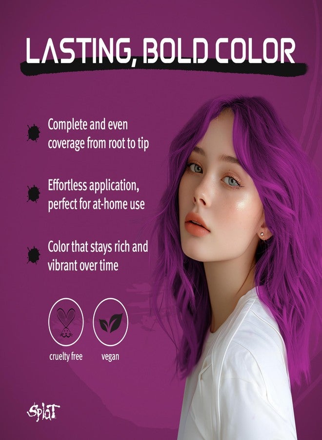 Splat Berry Blast Semi Permanent Hair Dye Kit with Bleach, 1 Application, Includes Purple Pink Hair Dye, Oxide & Bleach Powder, Vegan & Cruelty Free Hair Color - Image 2
