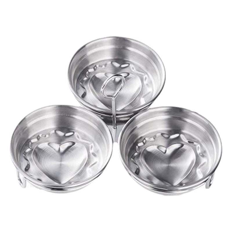 Stainless steel steamed egg mold, children's breakfast mold, poached egg maker, heart-shaped steamed egg mold, kitchen and home use. - Image 3