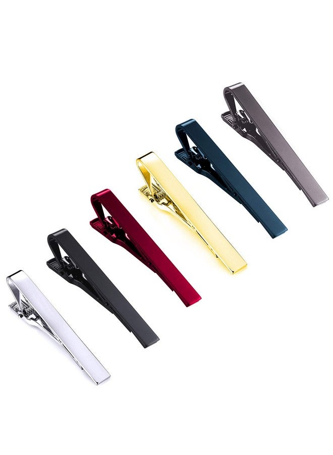 Tornito 6Pcs Tie Clips Set For Men Tie Bar Clip Set For Regular Skinny Ties Necktie Wedding Business Clips For Men  - Image 1