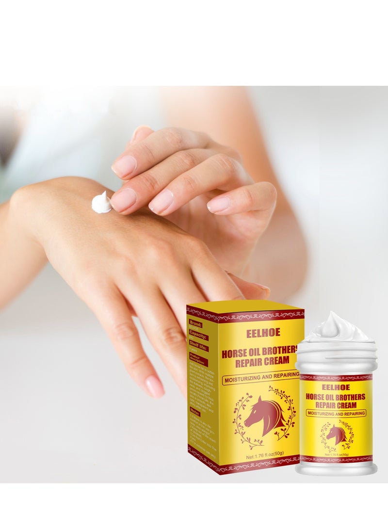 EELHOE Horse oil cream for hands and feet., Foot Cream, Gold Intense Moisturizing, Nourishing Anti-Cracking, Rough, Dry, Cracked Skin Care Cream, Moisturizing  Hands and Feet Cream - Image 1