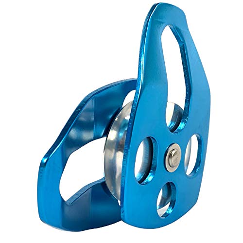 ProClimb 30kN Large Aluminum Rope Swivel Pulley - Single/Double Sheave, CE/UIAA Certified -Aluminum Pulley/Rope Pulley/Climbing Pulley- Aluminum Hardware - Image 3