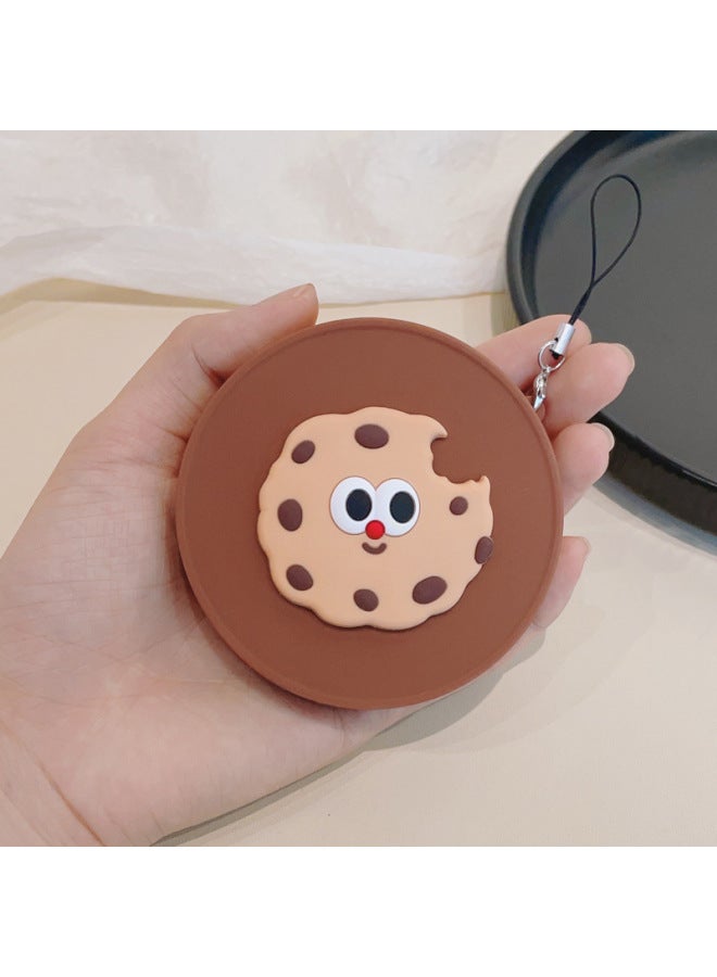Suitable For Fuji Polaroid Instax Mini 99 Special Polaroid Silicone Lens Cover Cartoon With Anti-Lost Rope-Color:Brown Lid - The Biscuits Were Bitten  - Image 1