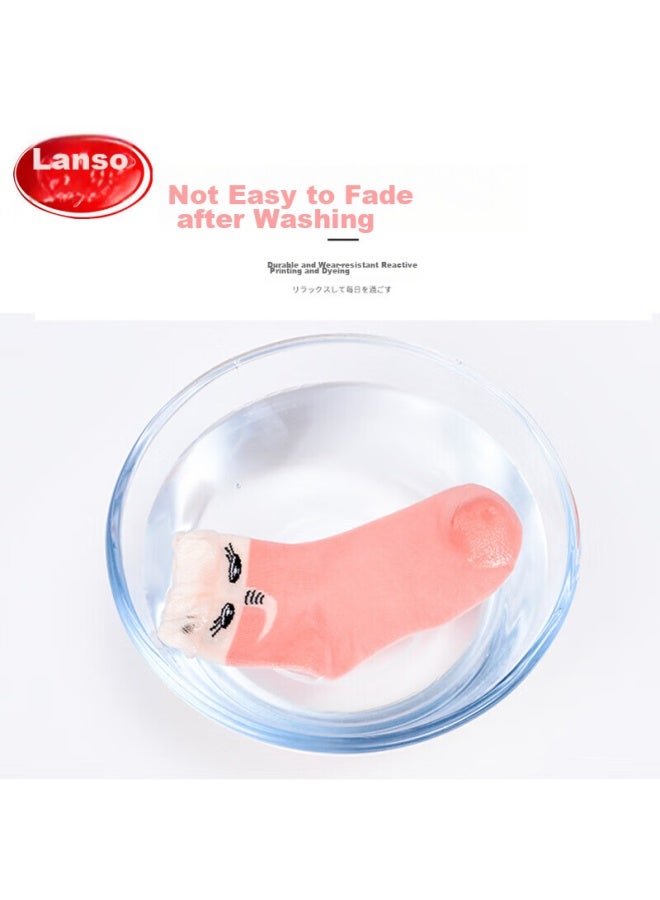 LANG SHA Langsha Children's Socks, Girls' All-season Thin Mid-calf Cotton Socks, High-elastic Comfortable Breathable Socks For Older Children And Teenage Girls, Lace Trim Short Socks - Image 2