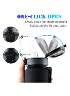 KANGZYUAN Sports Water Bottle  Protein Shaker Outdoor Travel Portable Leakproof Drinkware Plastic Drink Bottle BPA Free 1000mL  - Image 4